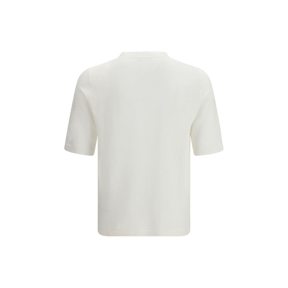 Lardini Weißes Leinen-T-Shirt