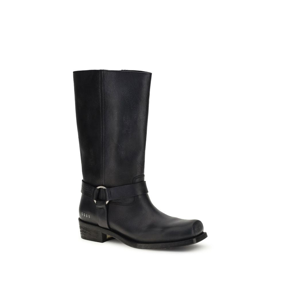 Golden Goose Schwarze Ankle Boots aus Kalbsleder Bos Taurus