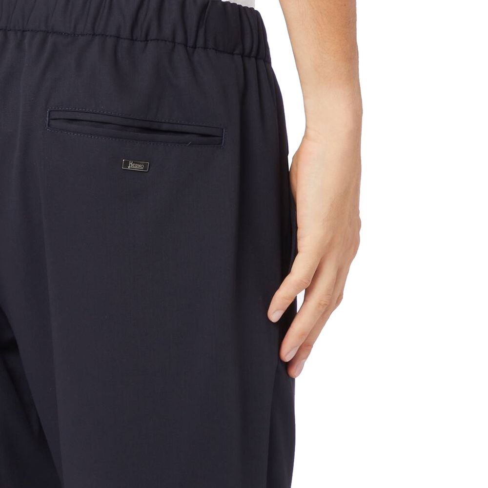 Herno Blaue Hose aus reiner Schurwolle