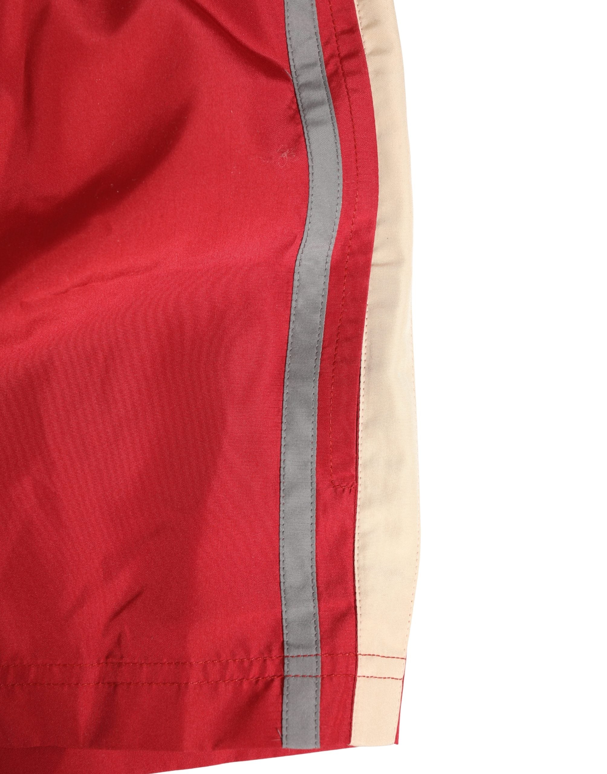 Dolce & Gabbana Rote Herren-Badeshorts aus Polyester mit Kordelzug