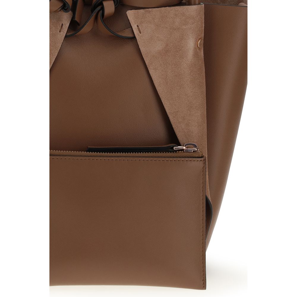 Gabriela Hearst Schultertasche aus braunem Lammleder Ovis Aries Aries