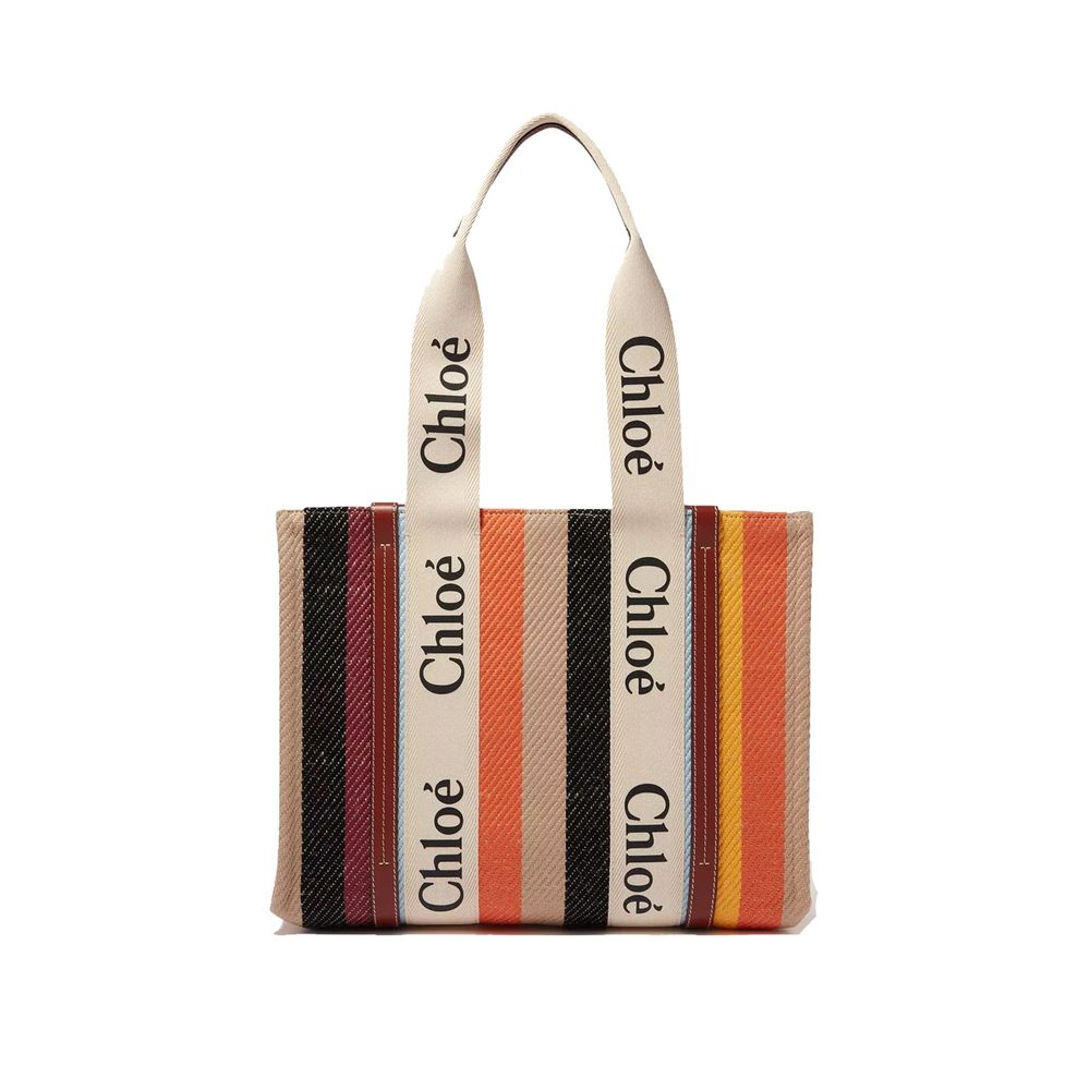Chloé Beige Leinen-Tragetasche