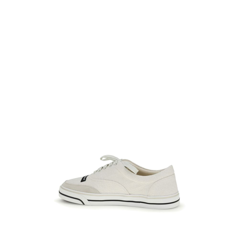 Dolce & Gabbana Weiße Sneaker aus Leinen, Low-Top