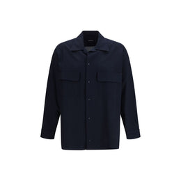Giorgio Armani Blaues Baumwollhemd