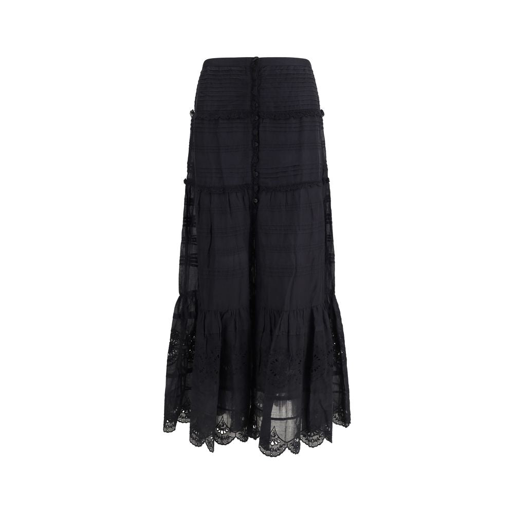 Isabel Marant Étoile Schwarzer Viskose-Maxirock