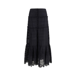 Isabel Marant Étoile Schwarzer Viskose-Maxirock