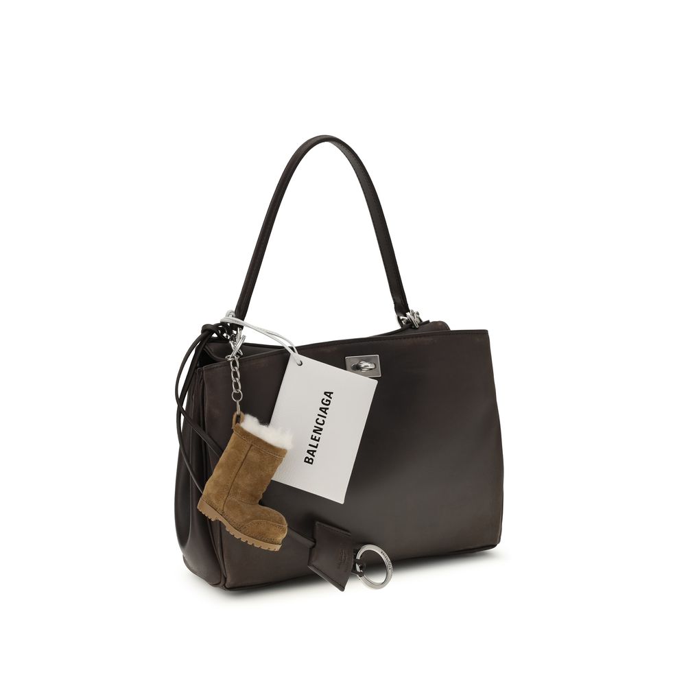 Balenciaga Braune Kalbsleder Bos Taurus Schultertasche