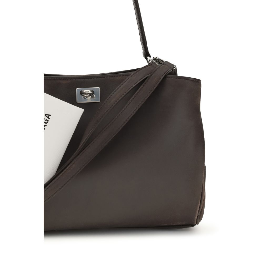 Balenciaga Braune Kalbsleder Bos Taurus Schultertasche