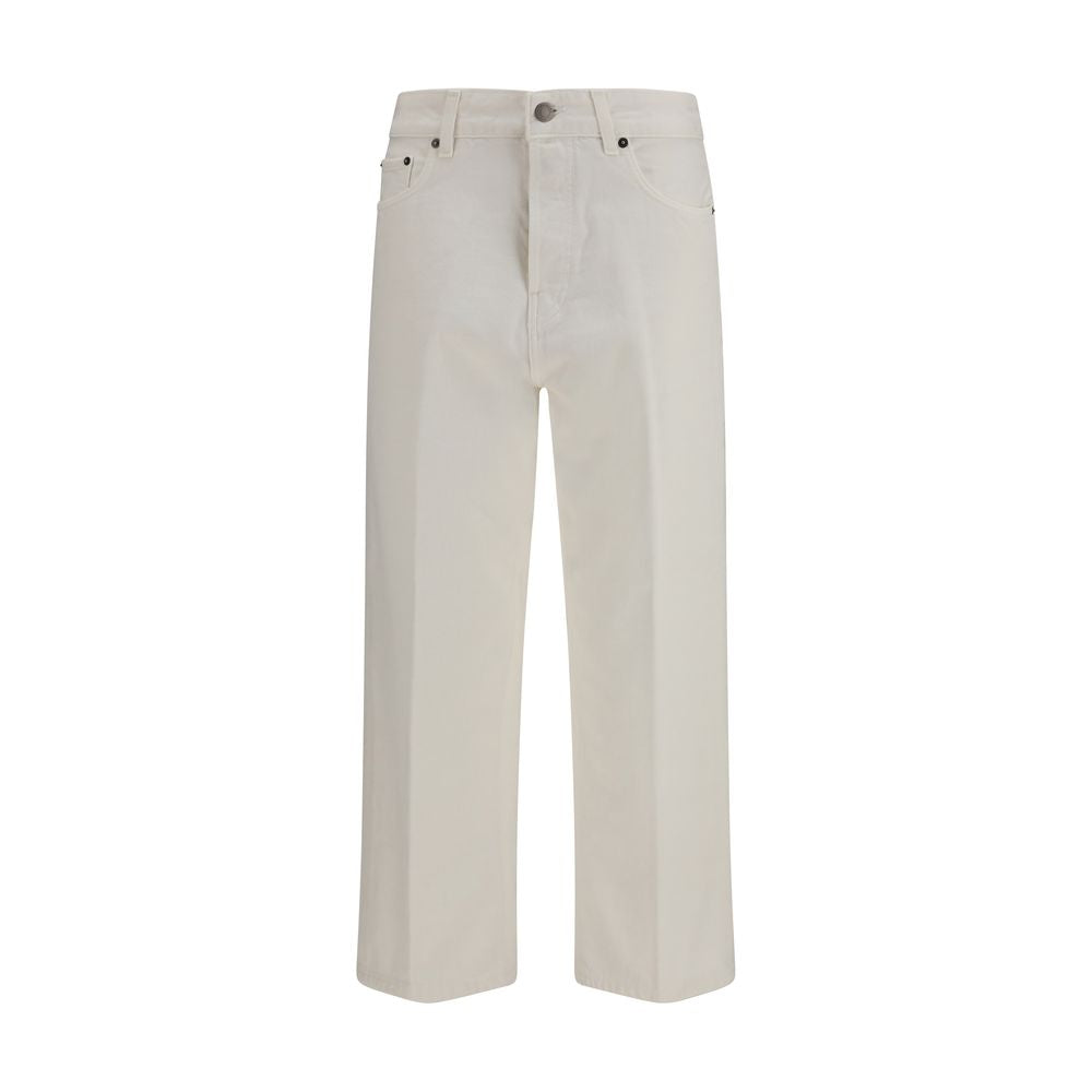 Haikure Weiße Baumwolljeans im Relaxed Fit