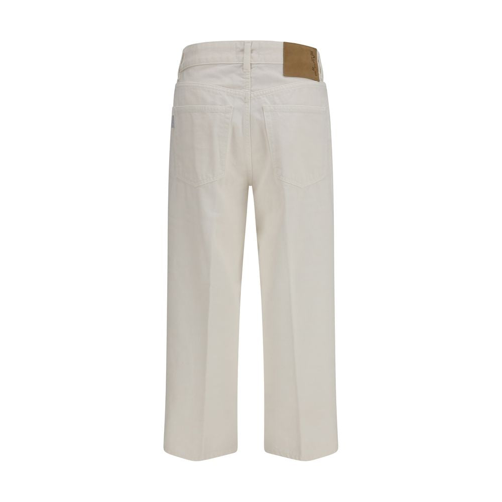 Haikure Weiße Baumwolljeans im Relaxed Fit