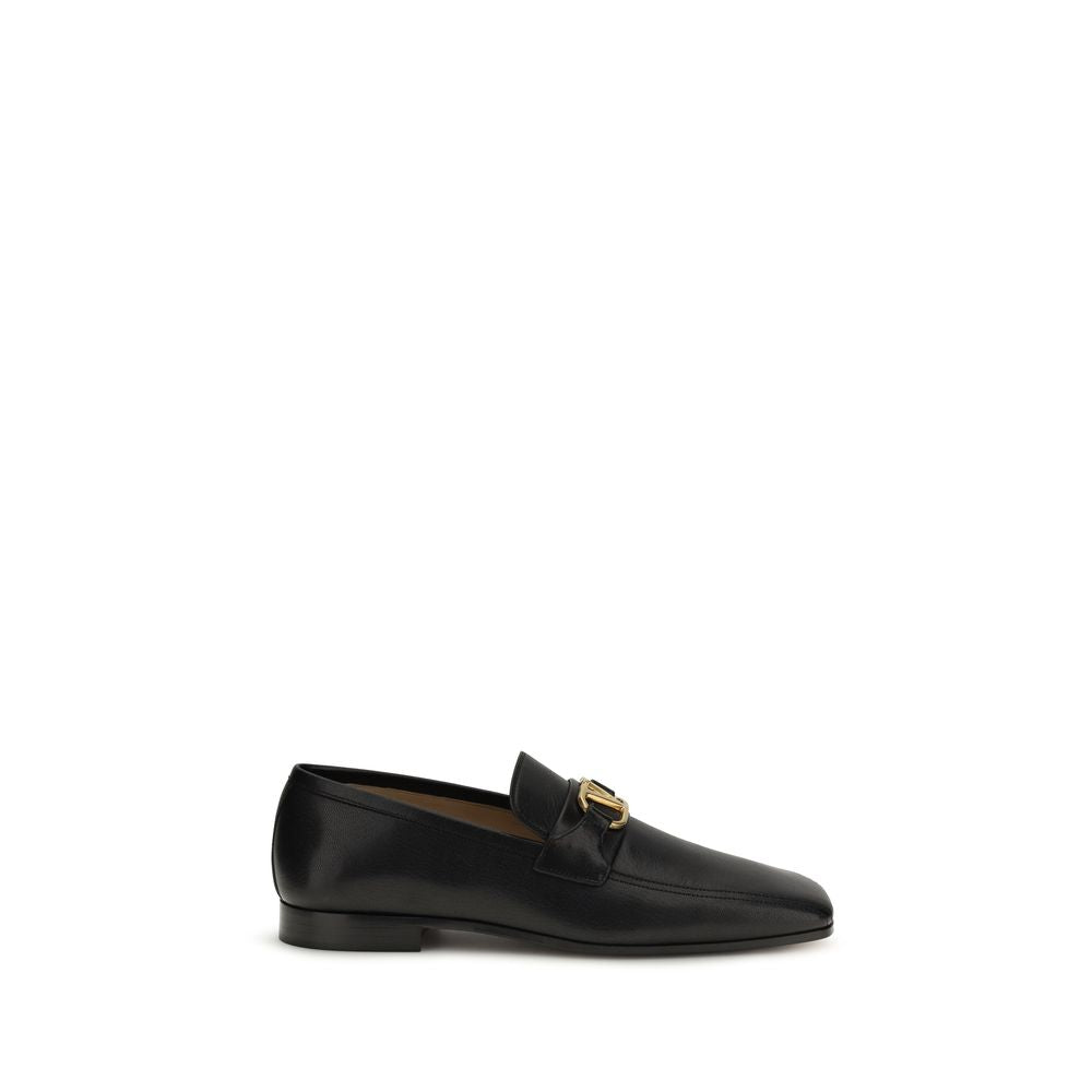 Valentino Garavani Schwarze Loafer aus Ziegenleder zum Hineinschlüpfen