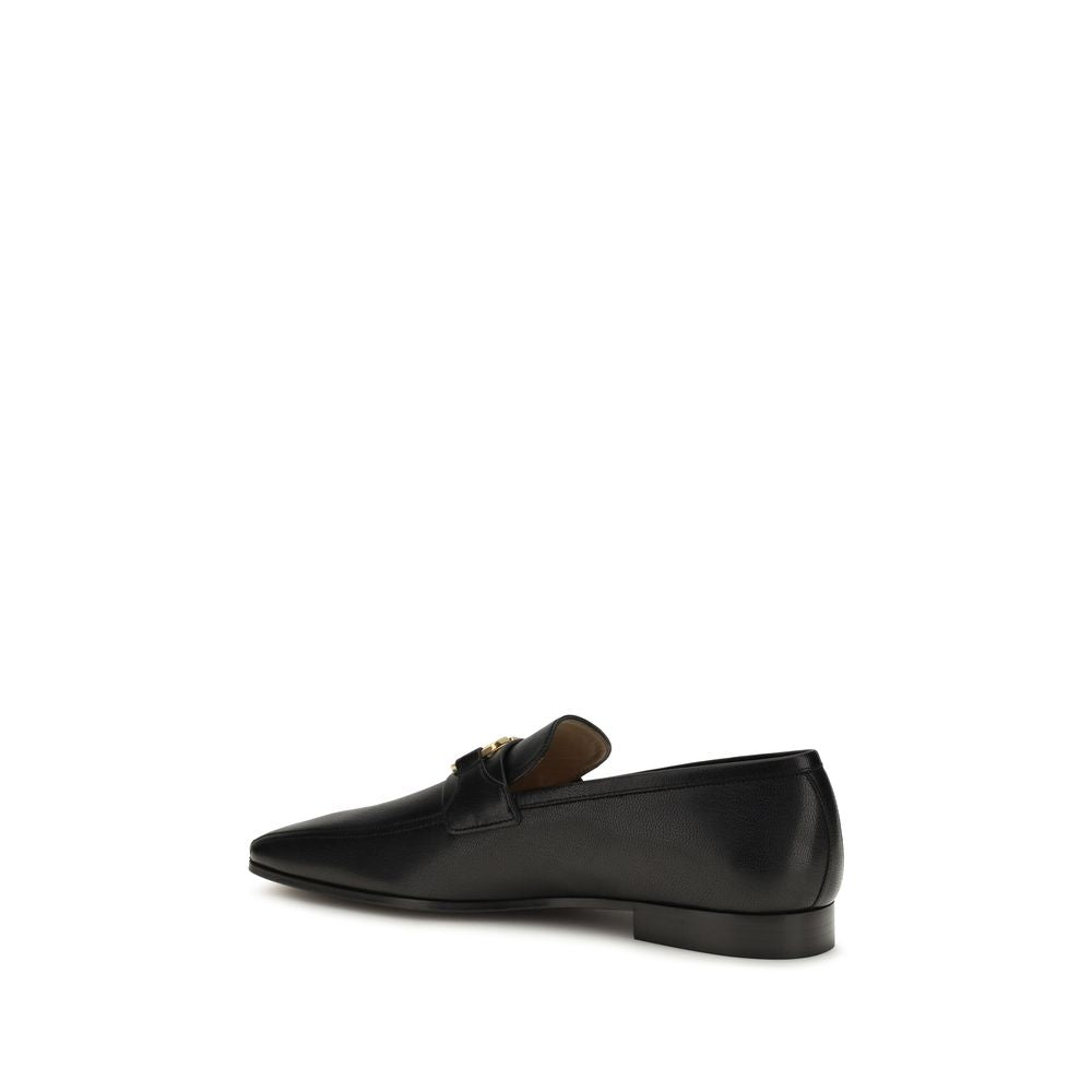 Valentino Garavani Schwarze Loafer aus Ziegenleder zum Hineinschlüpfen