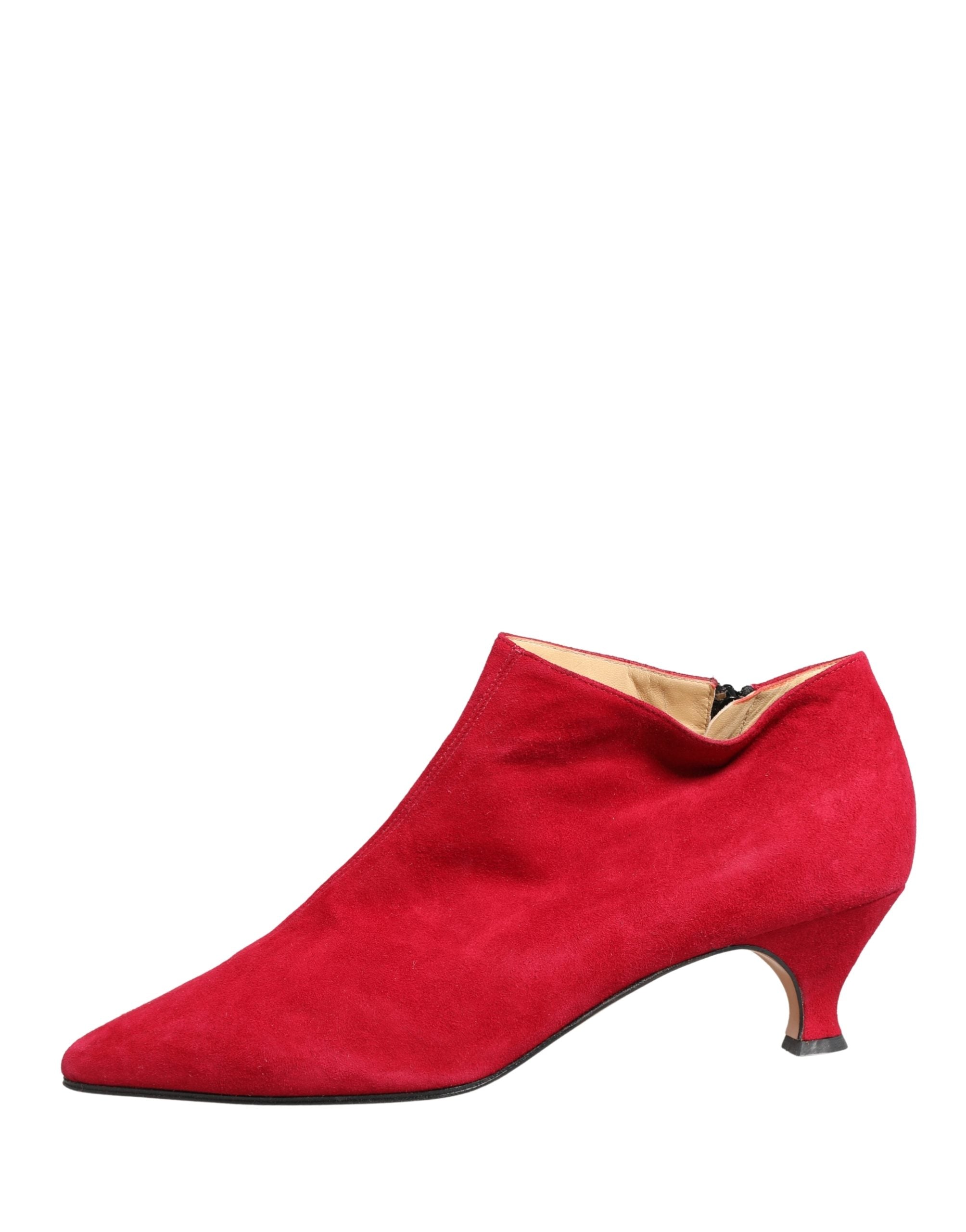 Dolce & Gabbana Rote Wildleder-Stiefeletten