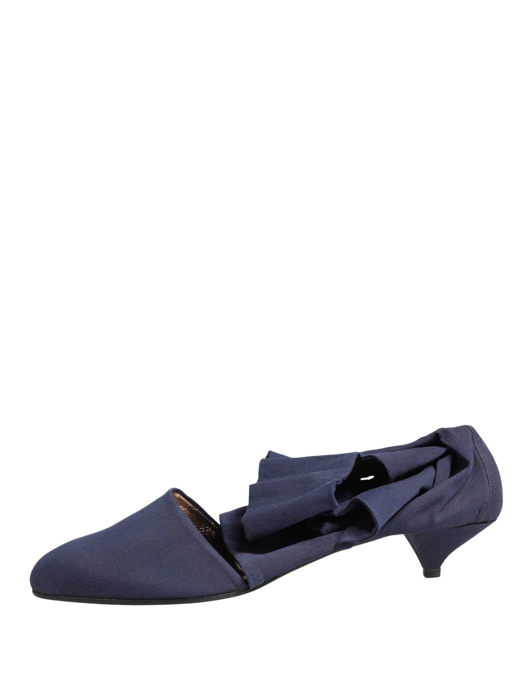 Dolce & Gabbana Blaue Knöchelhohe Stiefel aus Baumwolle