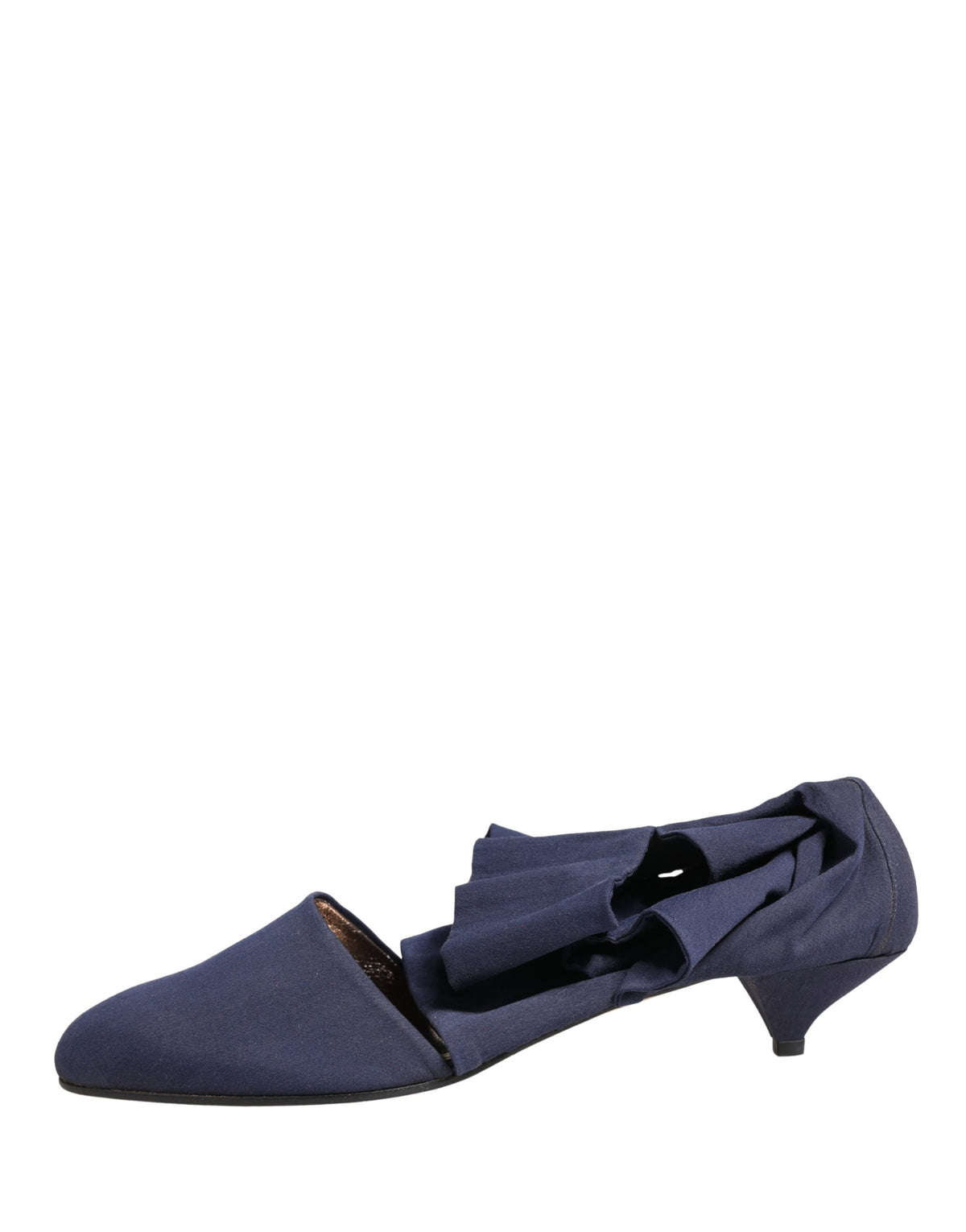 Dolce & Gabbana Blaue Knöchelhohe Stiefel aus Baumwolle