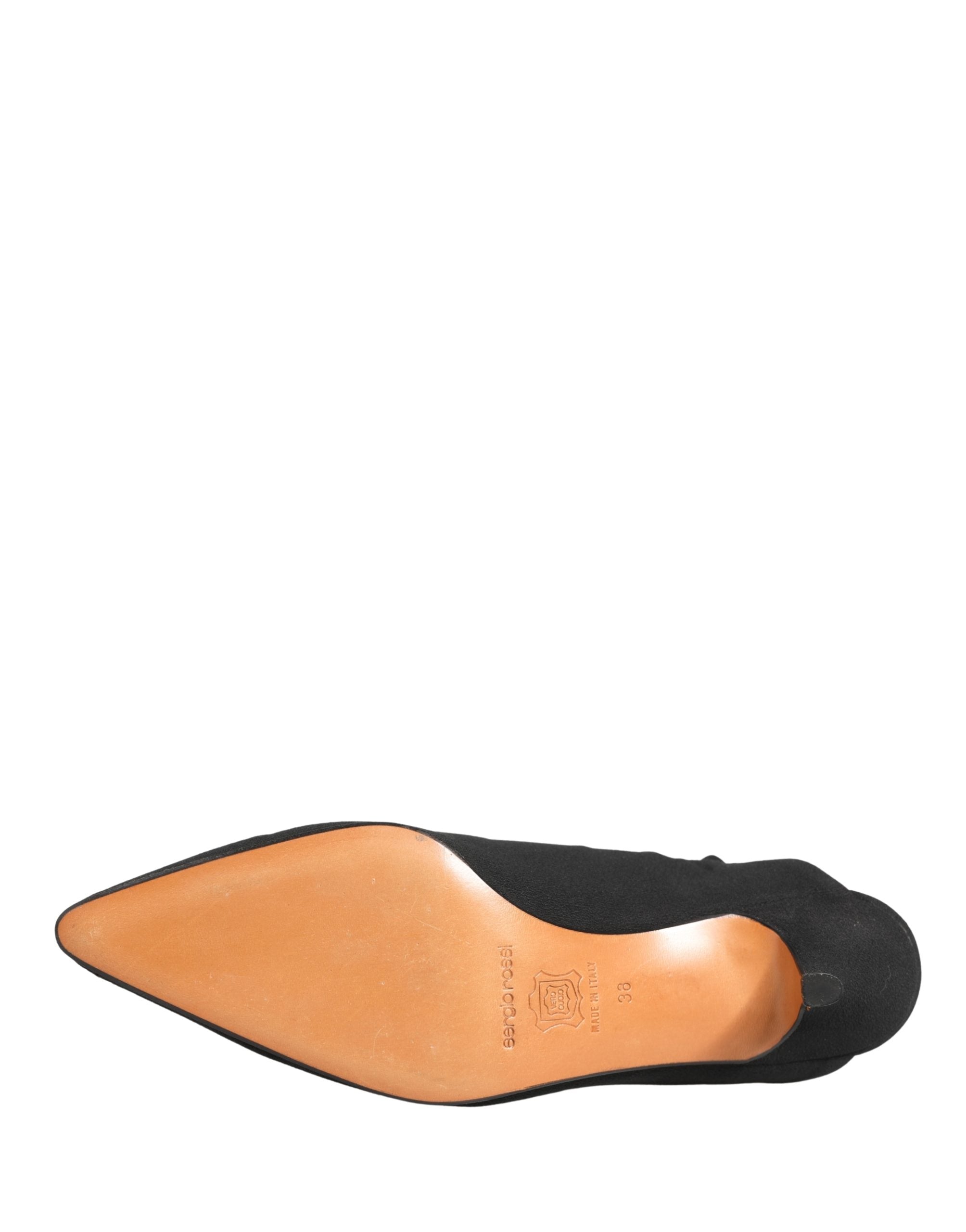 Dolce & Gabbana Schwarze Wildleder-Mules mit Absatz