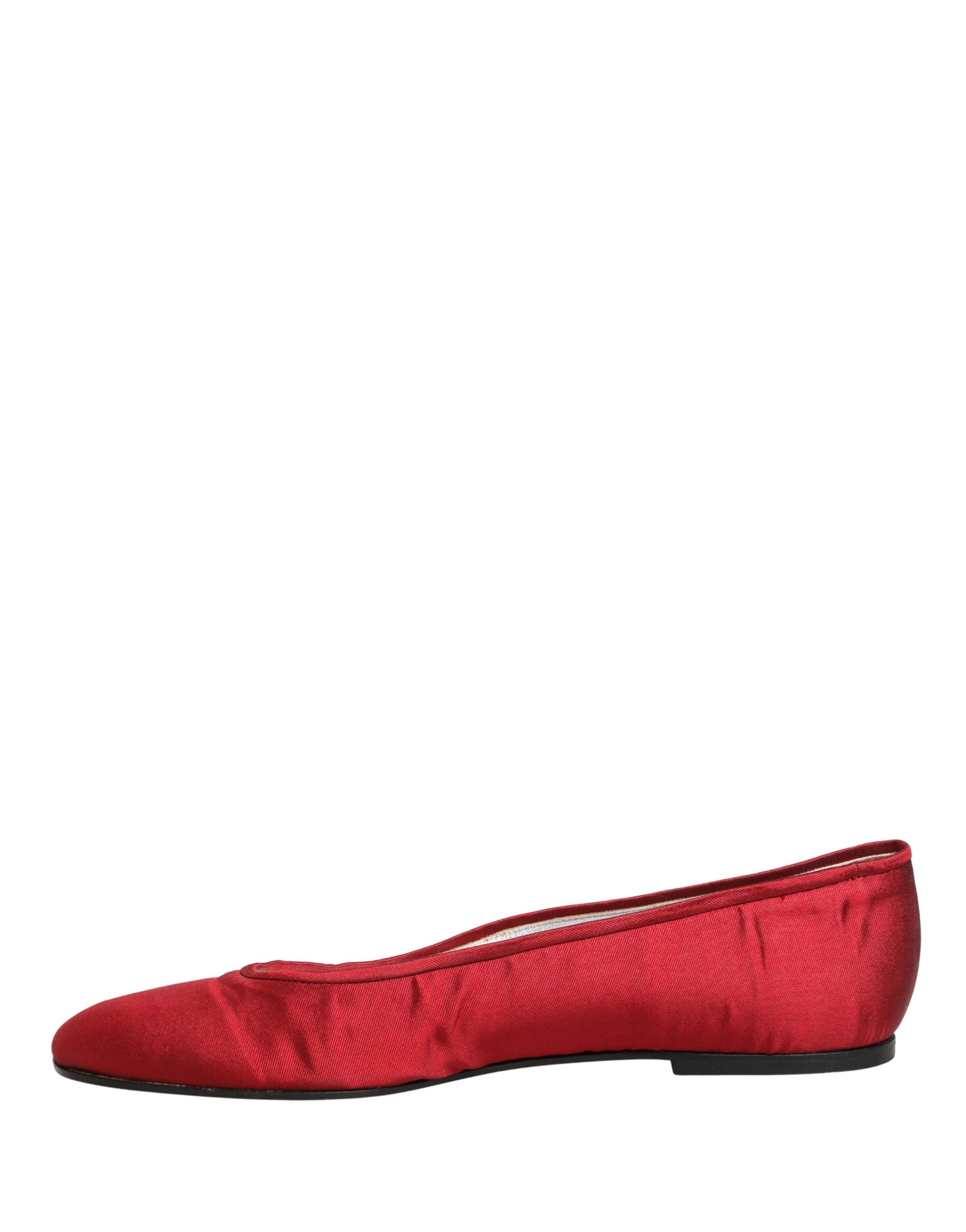 Dolce & Gabbana Rote Ballerinas aus Satin