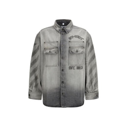Off-White Graues Denim-Hemd