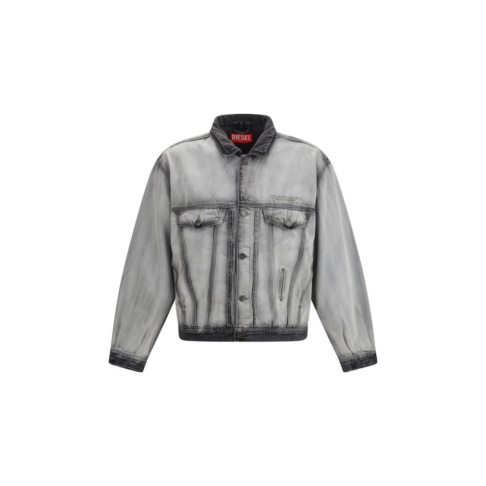 Diesel Graue Jeansjacke aus Baumwolle
