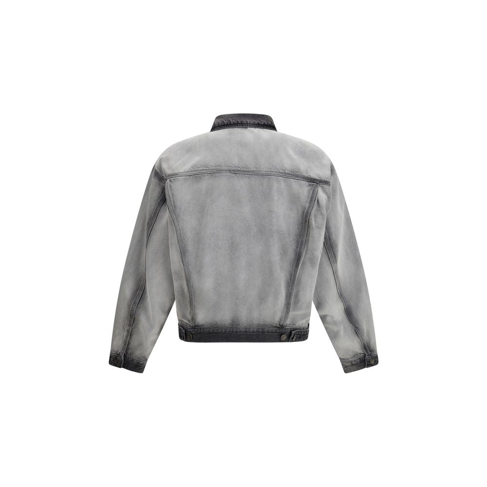 Diesel Graue Jeansjacke aus Baumwolle