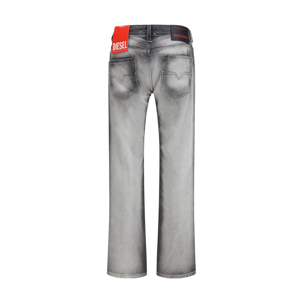 Diesel Graue Bootcut-Jeans aus Baumwolle