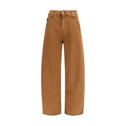 Jacob Cohen Braune Baumwolljeans im Relaxed Fit