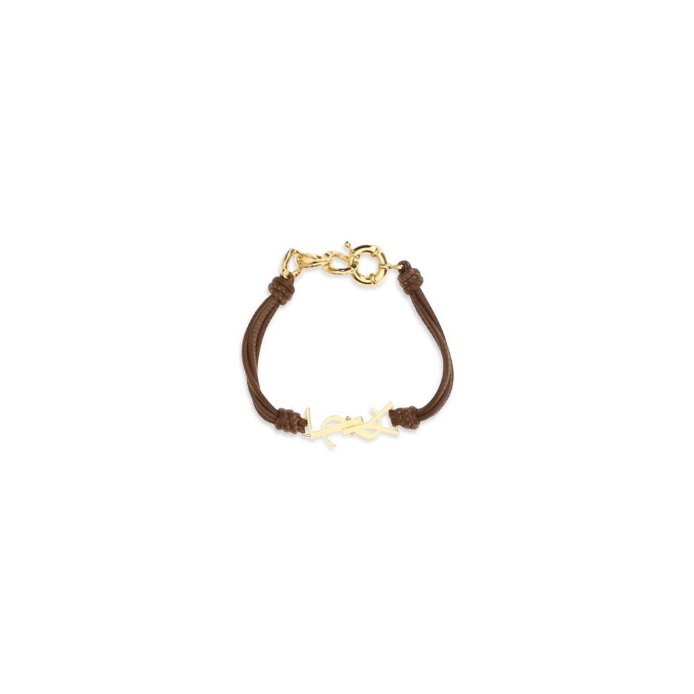 Saint Laurent Bicolor Calf Leather Bos Taurus Armband