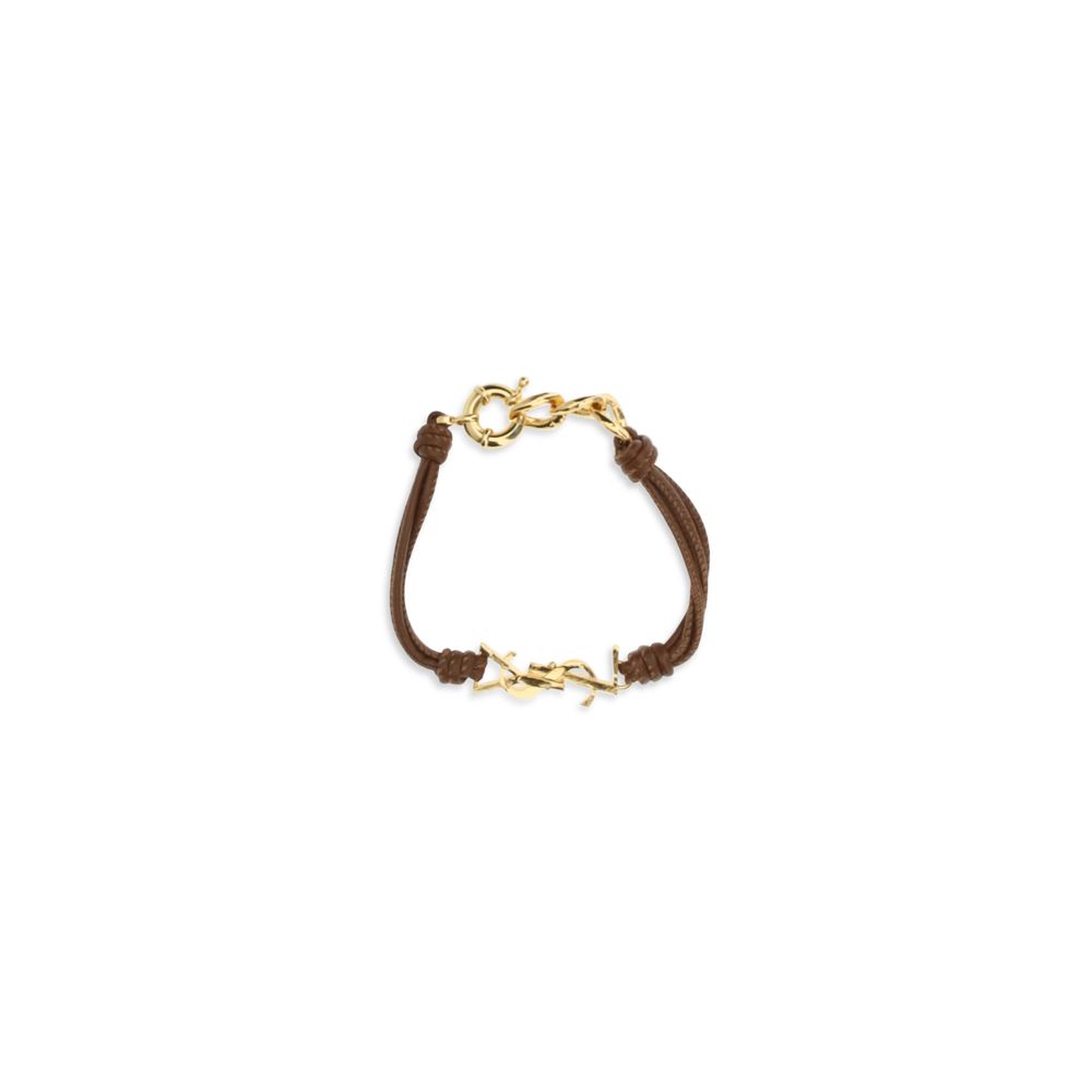 Saint Laurent Bicolor Calf Leather Bos Taurus Armband