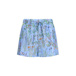 Gucci Blaue Seiden-Shorts