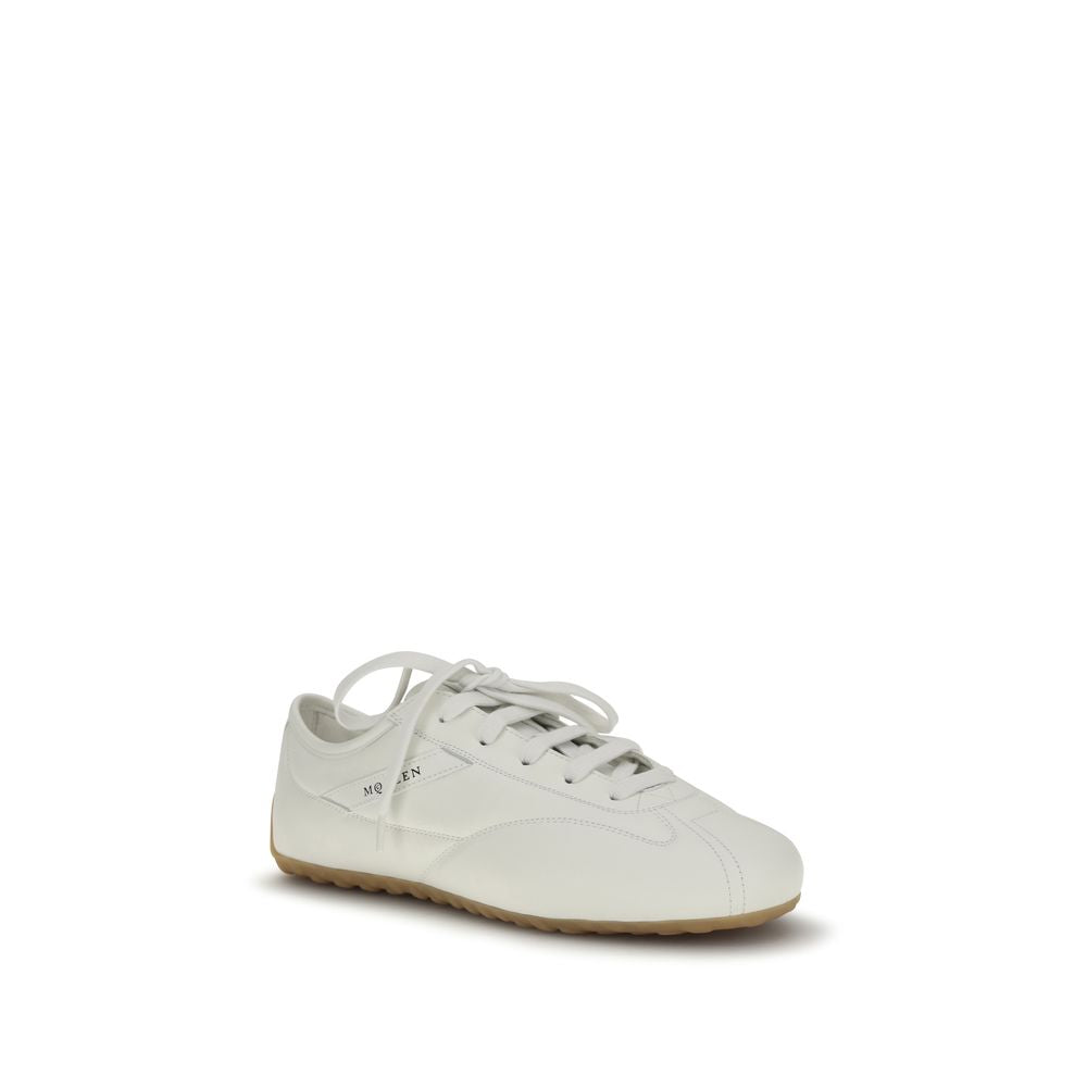 Alexander McQueen Weiße Kalbsleder Bos Taurus Athletic Sneaker