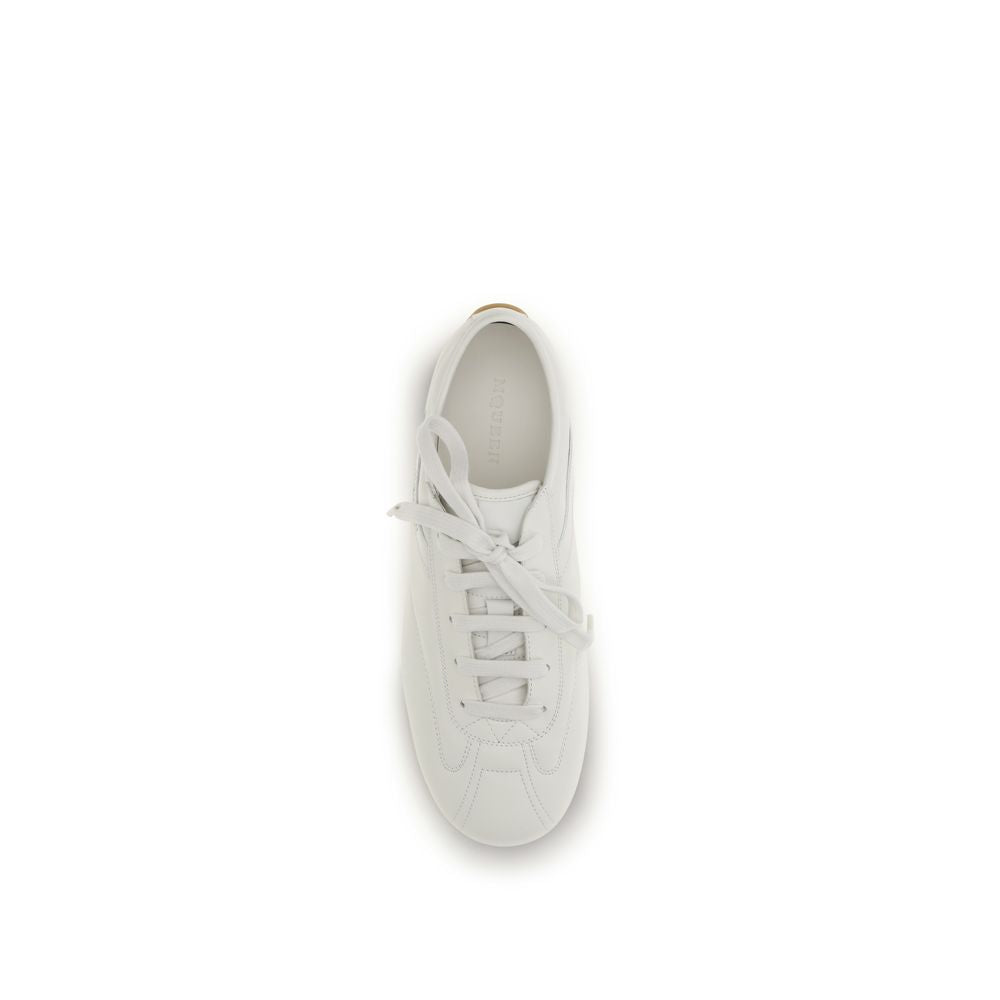 Alexander McQueen Weiße Kalbsleder Bos Taurus Athletic Sneaker