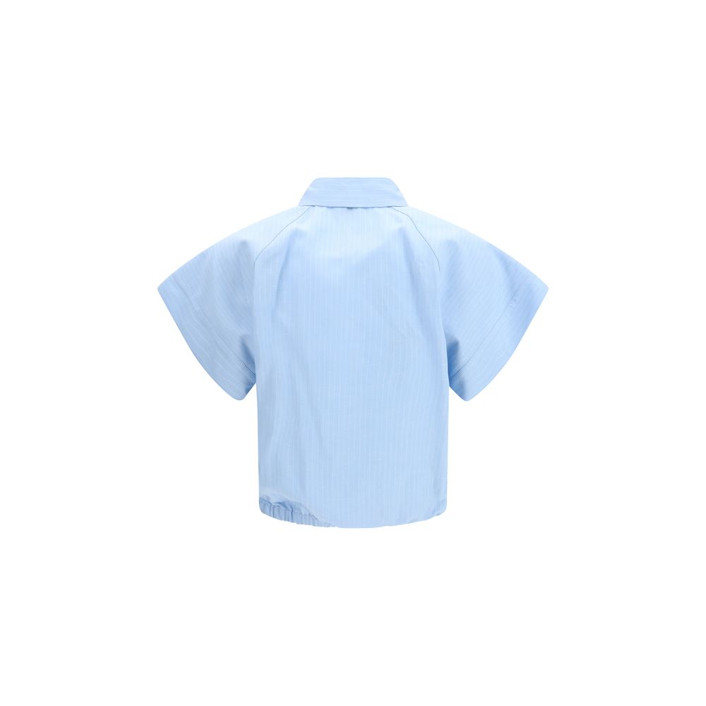Jacob Cohen Kurzarmhemd aus blauer Viskose
