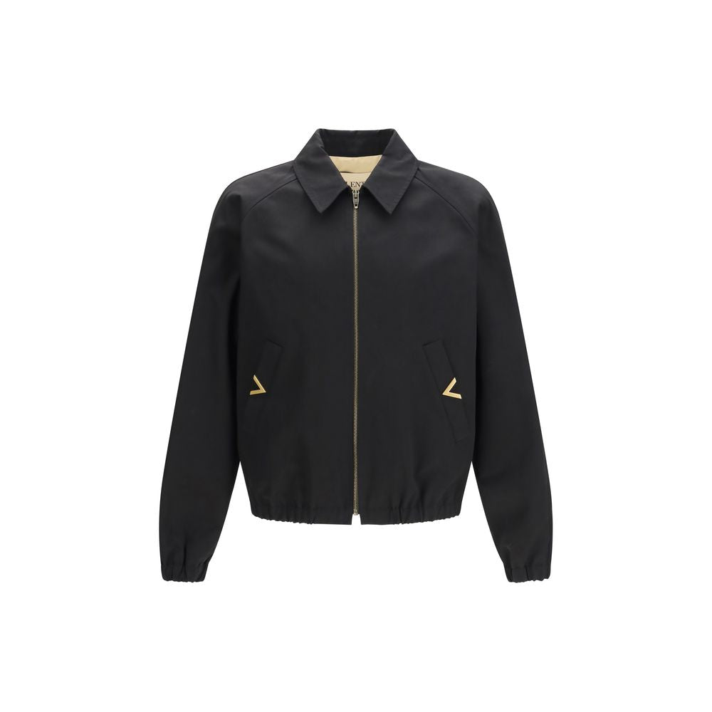 Valentino Garavani Schwarzer Bomber aus Baumwolle