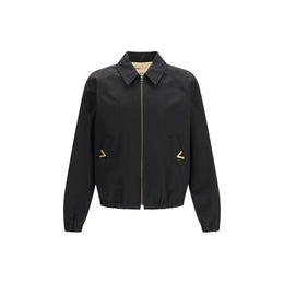 Valentino Garavani Schwarzer Bomber aus Baumwolle