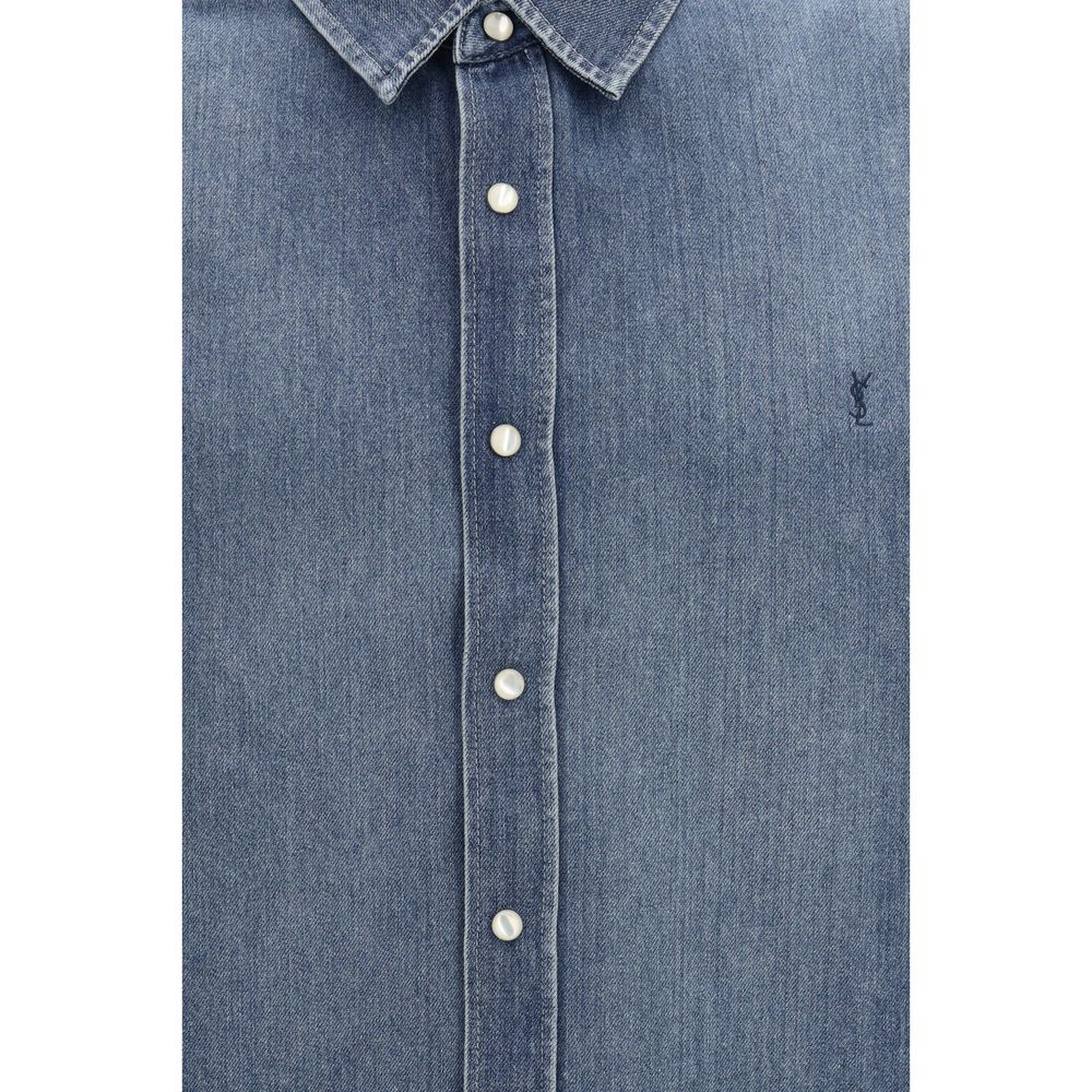 Saint Laurent Blaues Denim-Hemd
