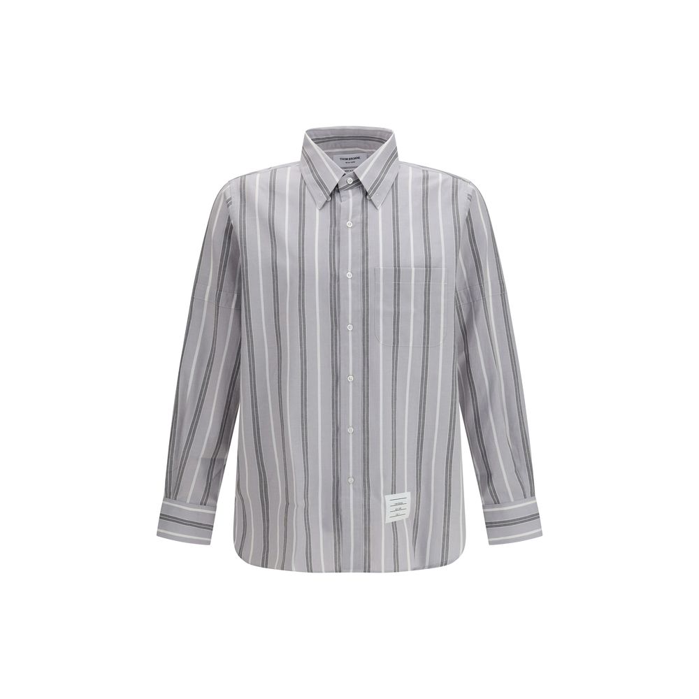 Thom Browne Graues Baumwollhemd mit Muster