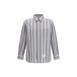 Thom Browne Graues Baumwollhemd mit Muster