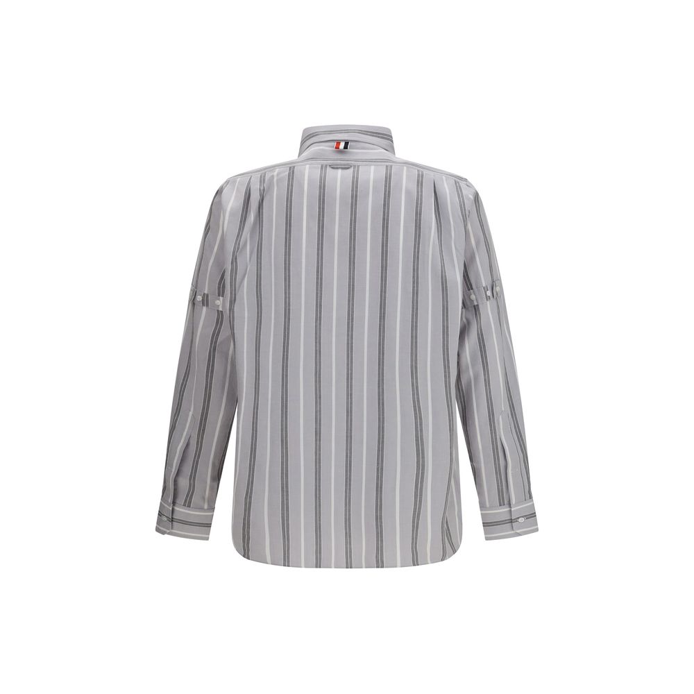 Thom Browne Graues Baumwollhemd mit Muster