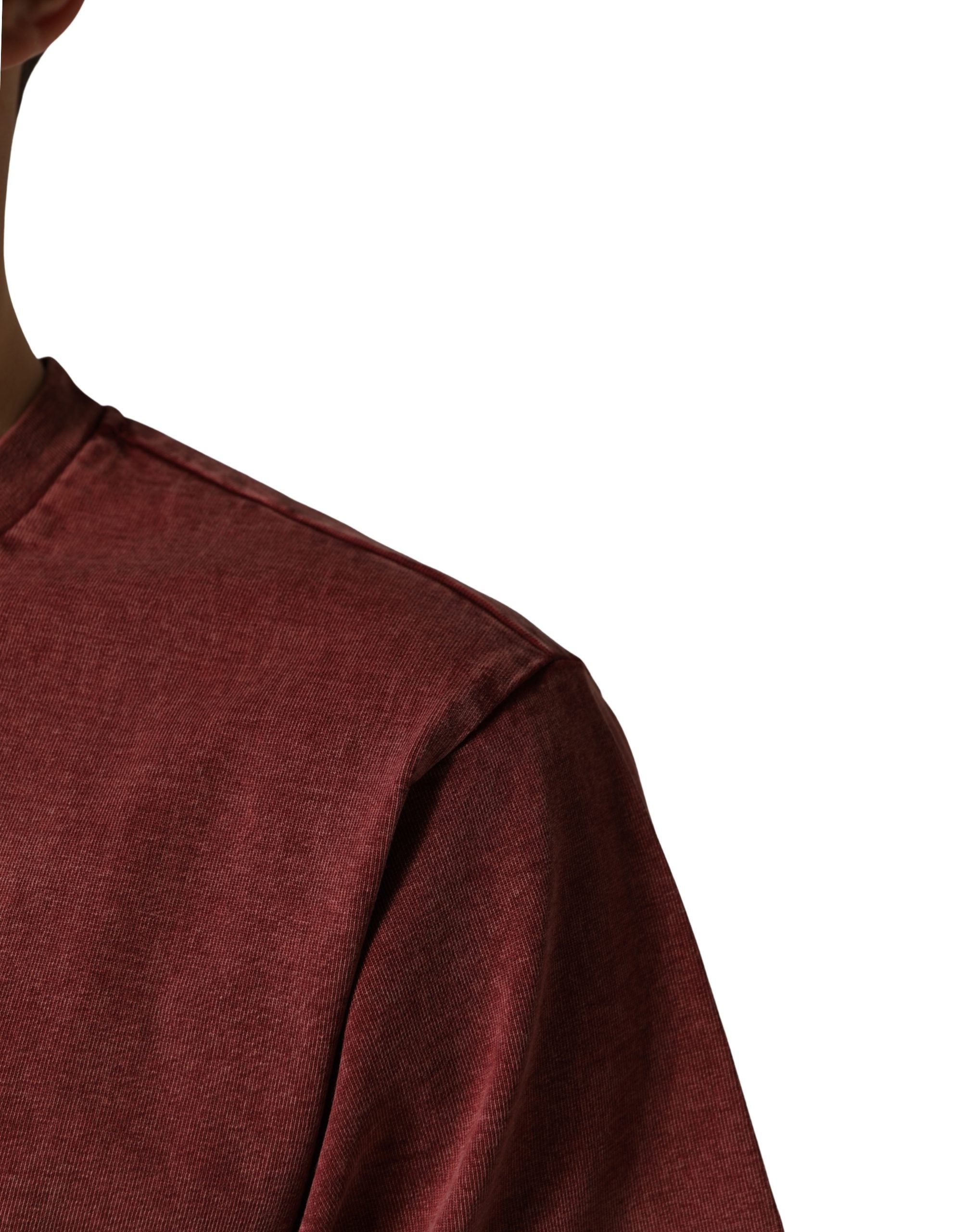 Dolce & Gabbana Maroon Print Rundhals-T-Shirt mit kurzen Ärmeln