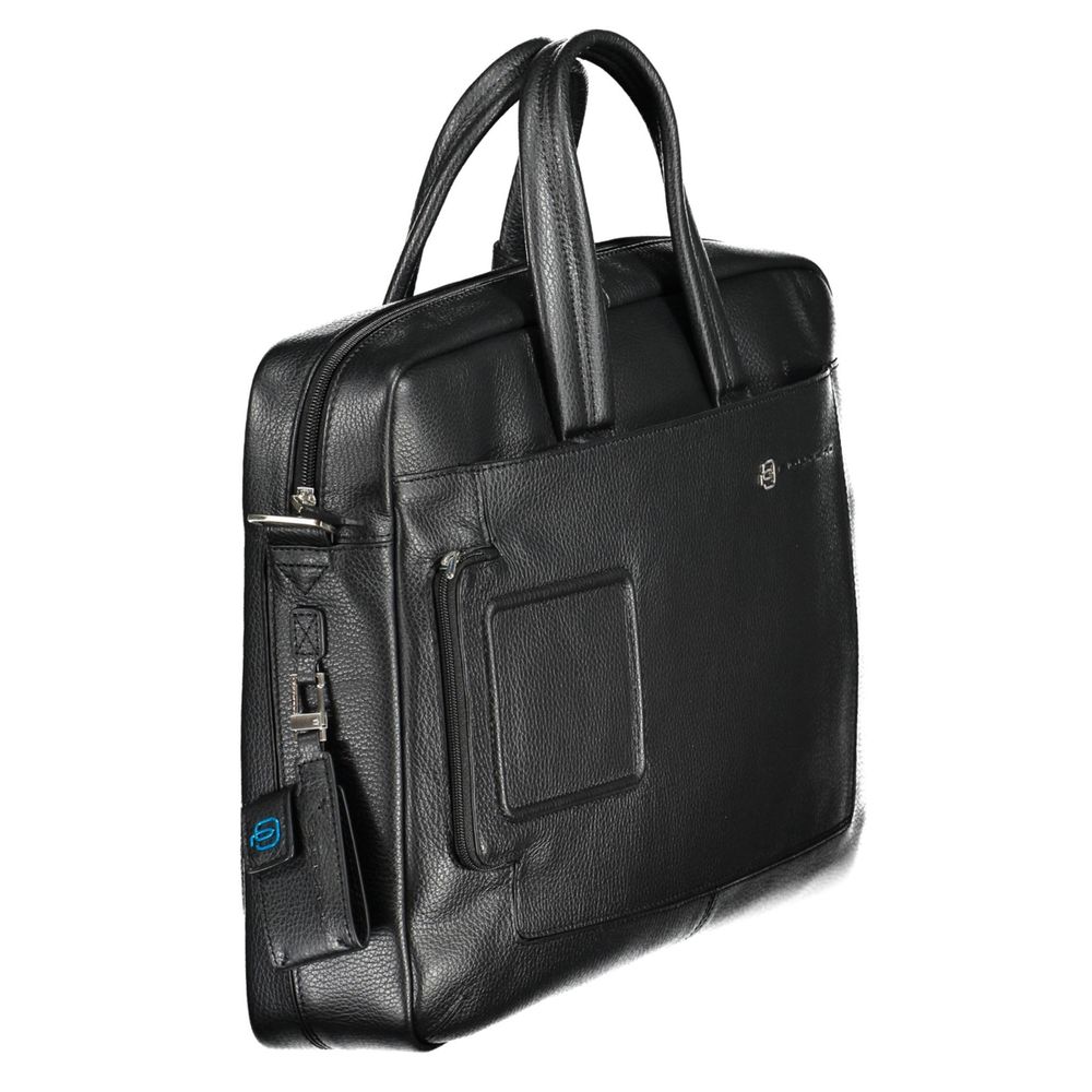 Piquadro Nero Leder Herren-Aktentasche