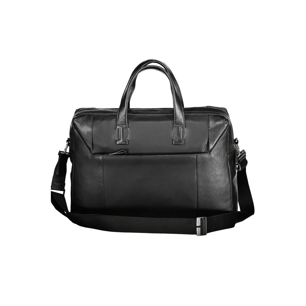 Piquadro Schwarze Leder Aktentasche für Herren