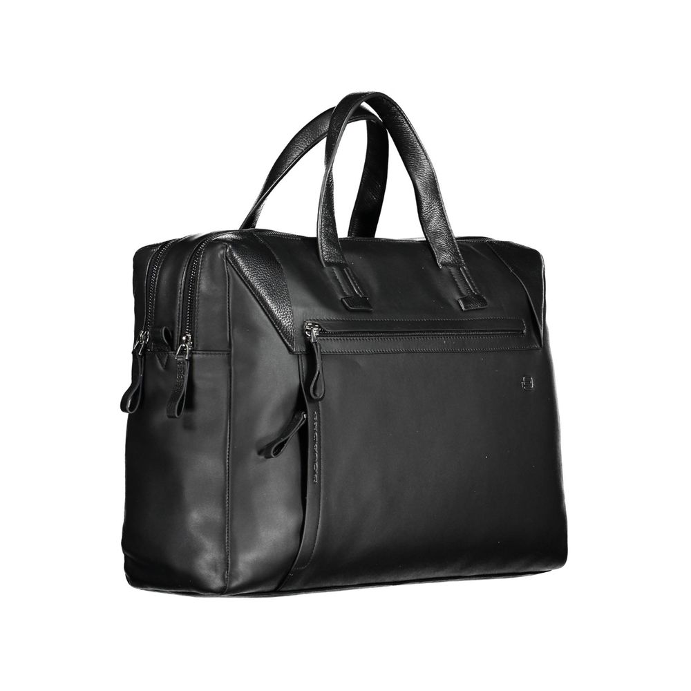 Piquadro Schwarze Leder Aktentasche für Herren