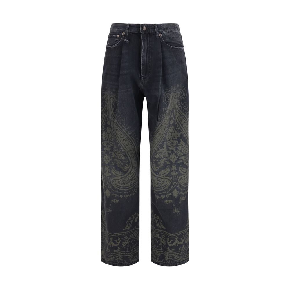 R13 Schwarze Baumwolljeans Denim