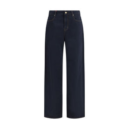 Max Mara Blaue Baumwoll-Freizeithose