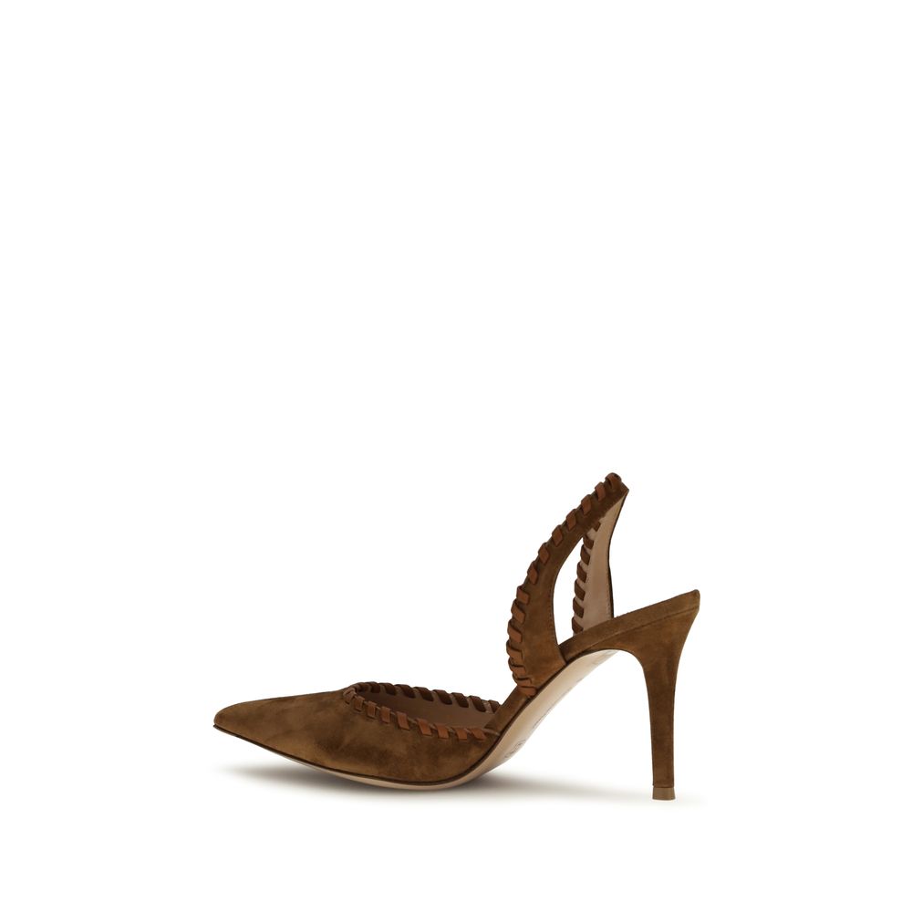 Gianvito Rossi Braune Kalbsleder Bos Taurus High Heel Pumps