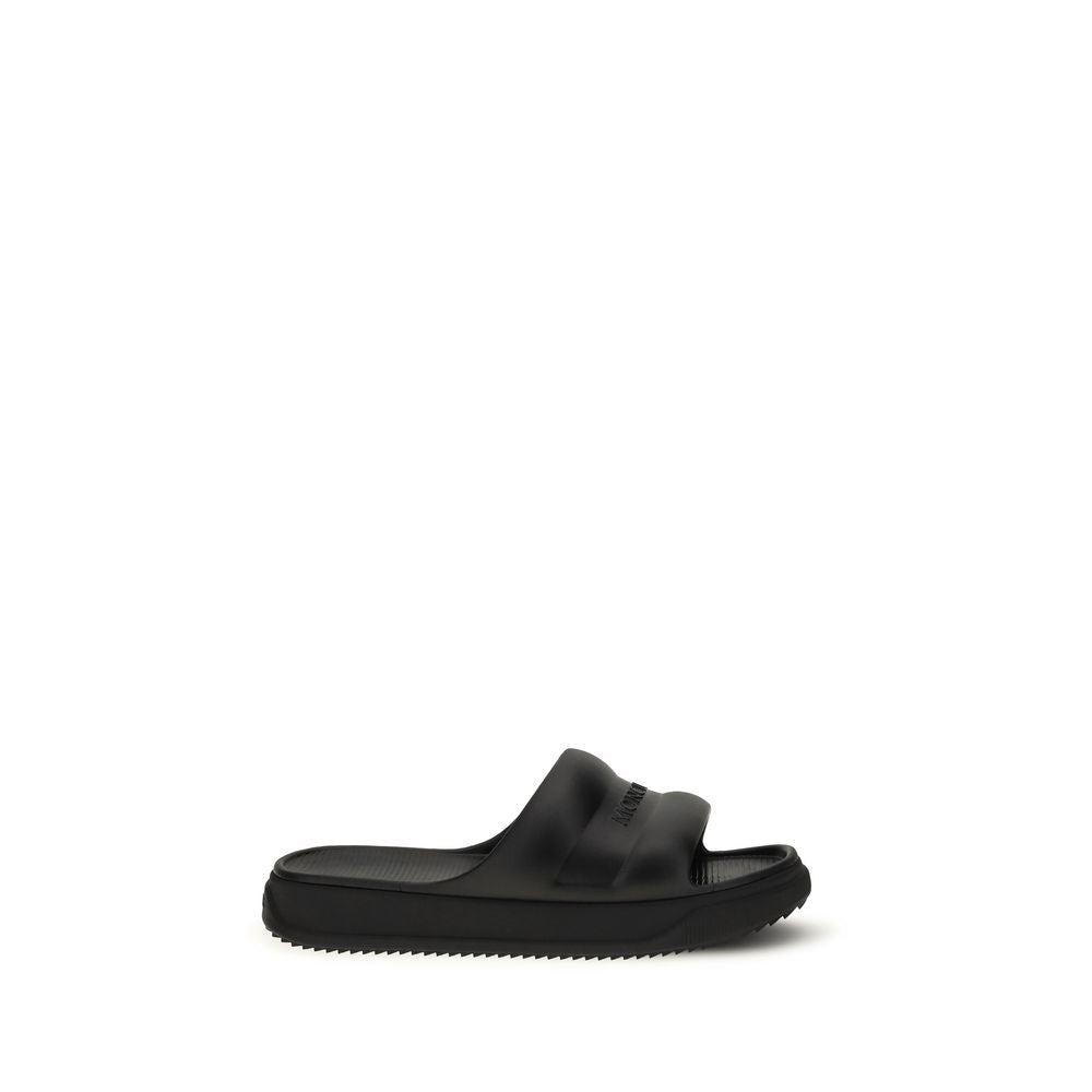 Moncler Schwarze Gummisandalen