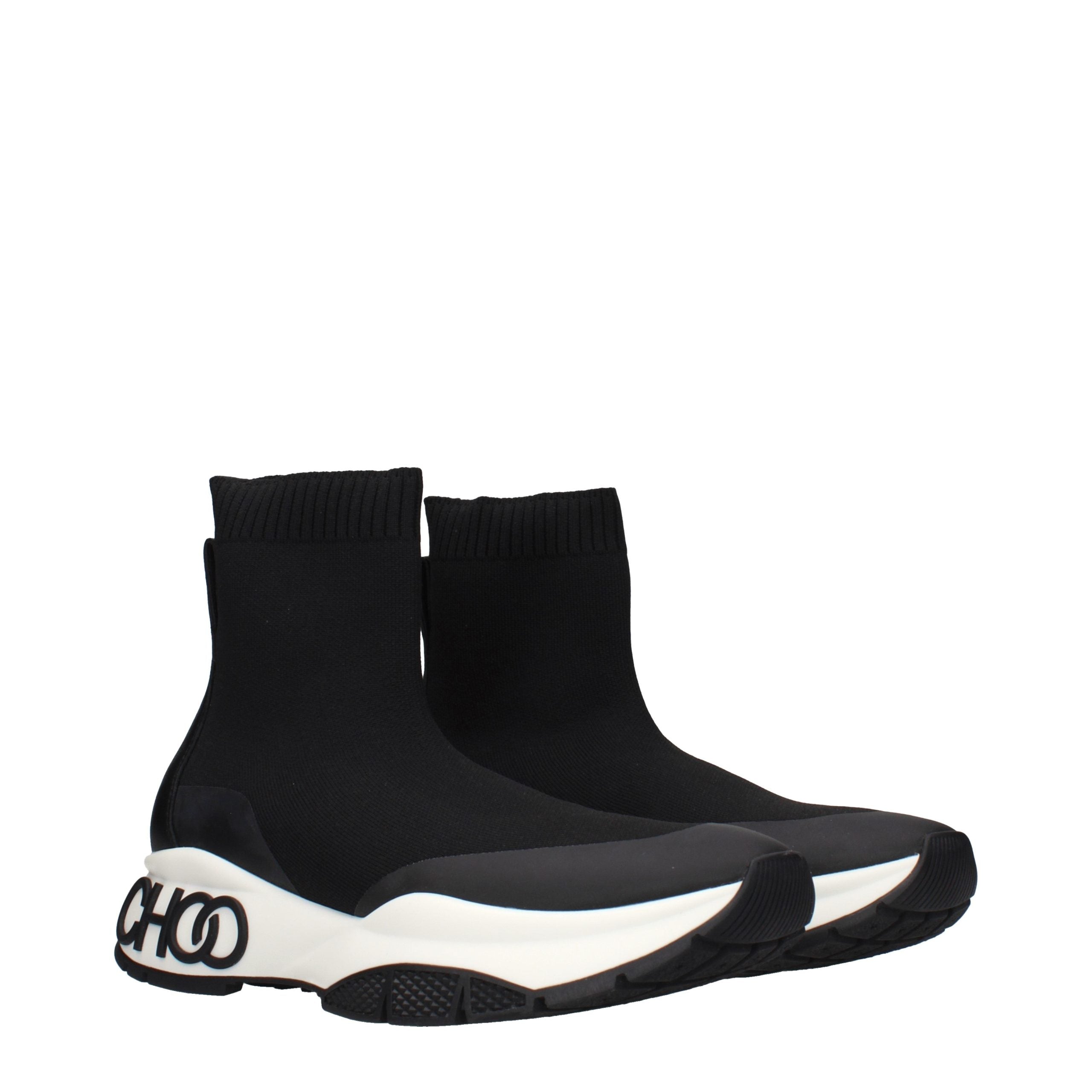 Jimmy Choo Schwarze Stiefeletten aus Stoff