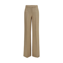 Max Mara Beige Leinen Freizeithose