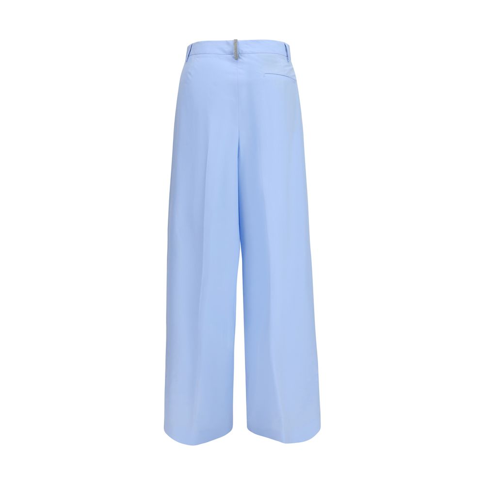 Fabiana Filippi Blaue Baumwoll-Freizeithose