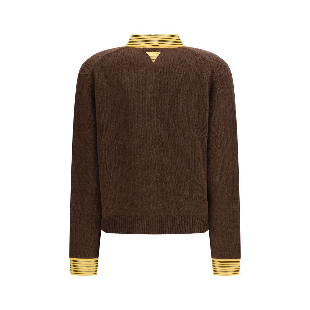 Prada Brauner Kaschmir-Strickjacke